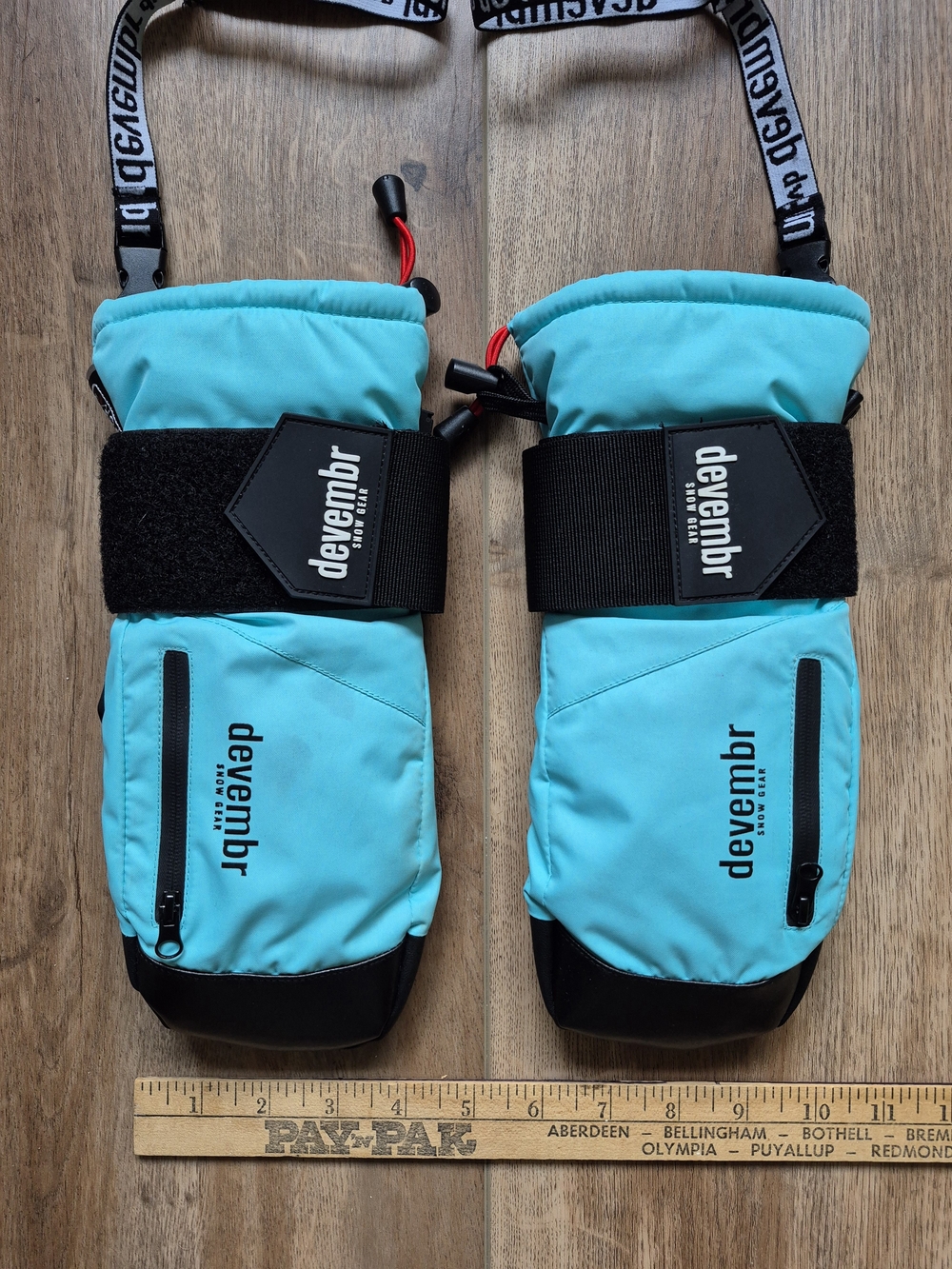 Devembr Adult Teal Ski Mittens Gloves Size Small Ski Snowboard Winter - Picture 3 of 7